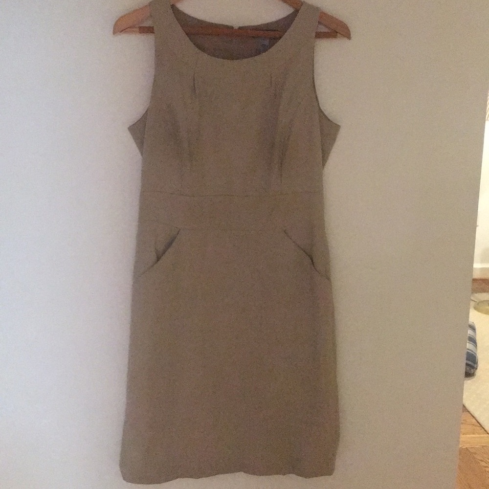 J.Crew Tan Wear to Work Dress Women Size 8